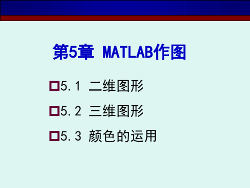 第五章 matlab作图