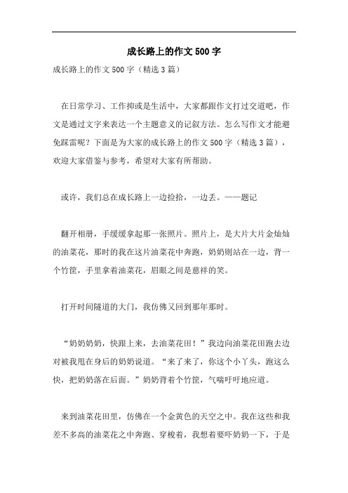 成长路上的作文500字