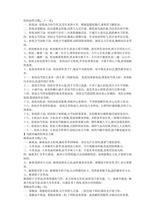 爱爱医资源-伤寒方歌(刘渡舟编)