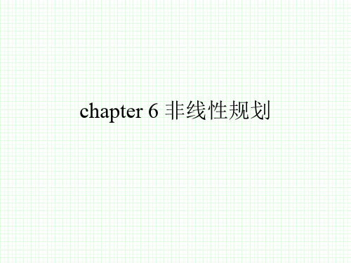 chapter 6 非线性规划