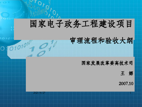 国家电子政务工程建设项目审理流程和验收大纲_OK
