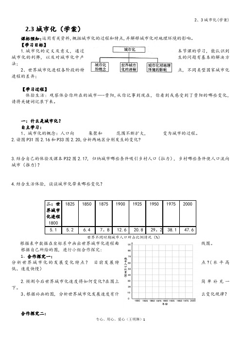 2、3城市化(学案)