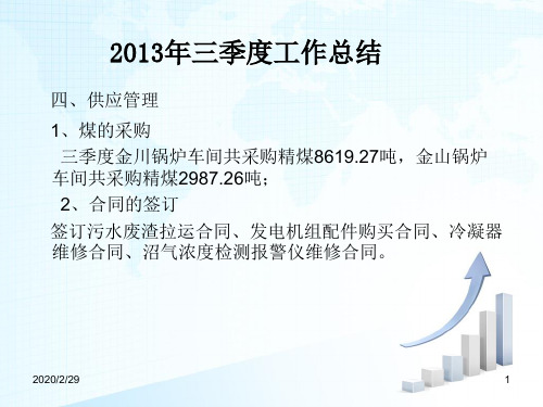 采购人员三季度工作总结与重点工作规划PPT课件