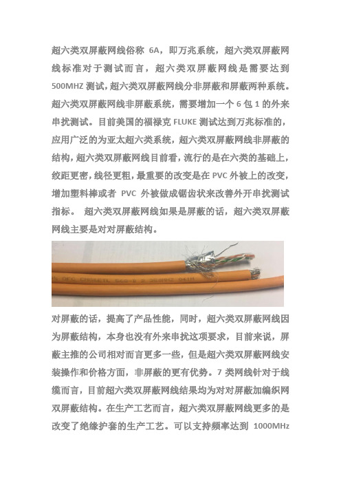 超六类双屏蔽网线