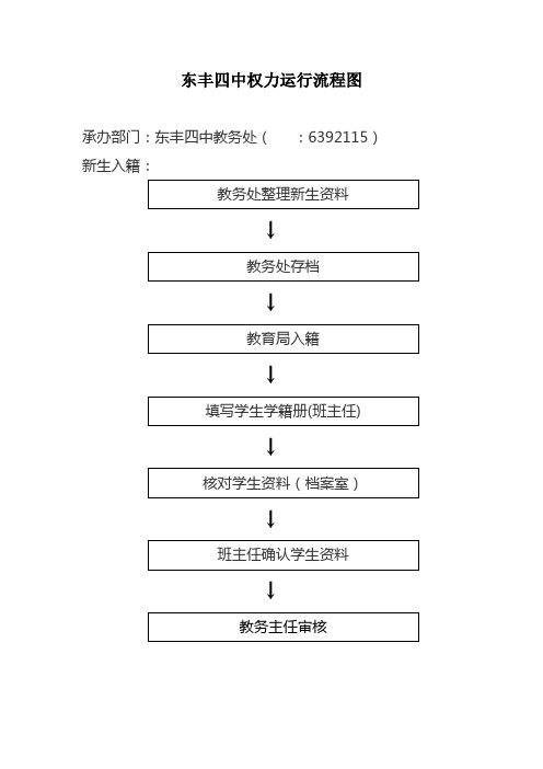 东丰四中权力运行流程图