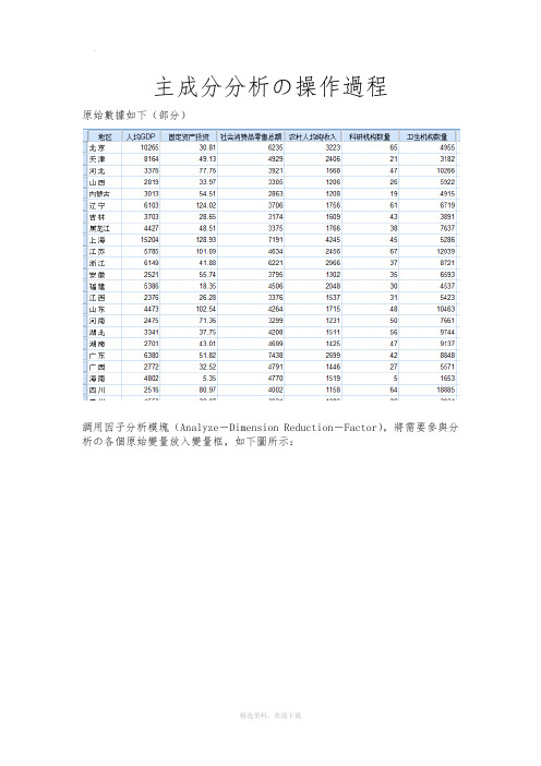 SPSS进行主成分分析的步骤(图文)