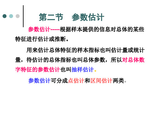 统计学课件4.2 参数估计