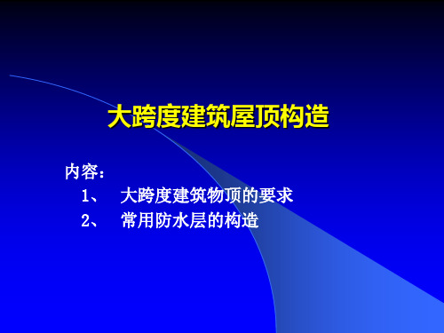 大跨度建筑屋顶构造