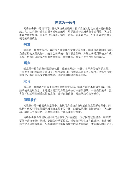 网络攻击软件