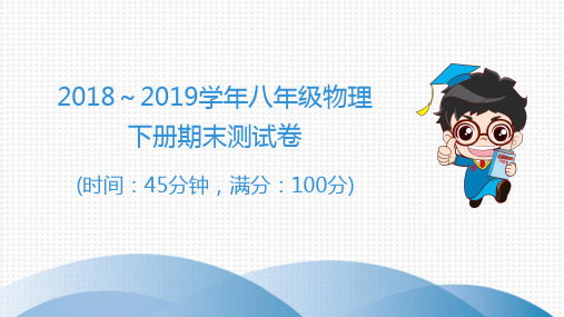 2018~2019学年八年级物理下册期末测试卷
