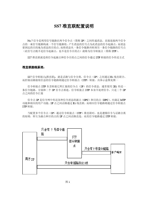 7号信令准直联配置说明