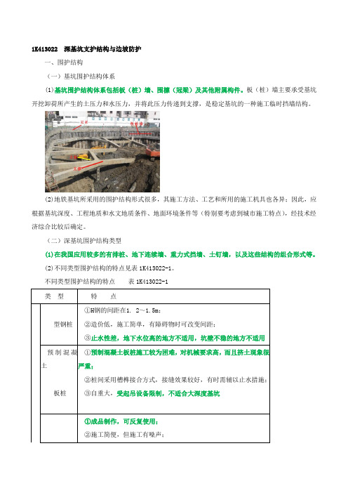 一建市政精讲班讲义2020一建-市政公用实务-精讲班-第46讲：1K413020明挖基坑施工(三)(2020年新版)