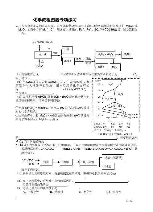 化工流程图题专项练习