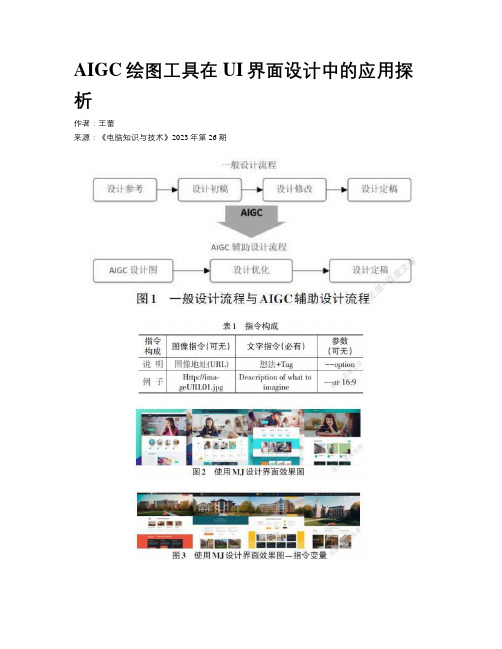 AIGC绘图工具在UI界面设计中的应用探析