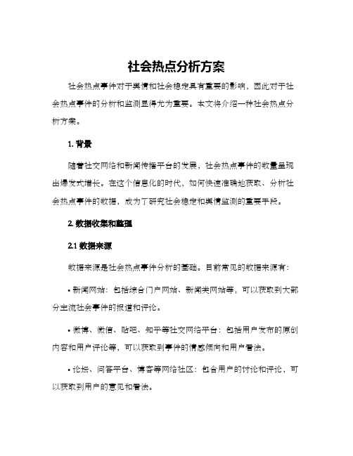 社会热点分析方案