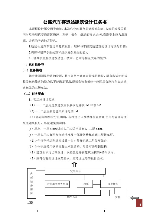 公路汽车客运站建筑设计任务书(定稿)