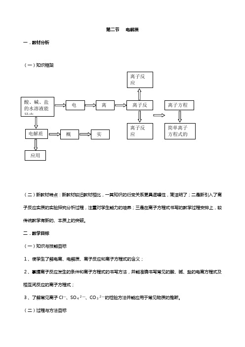 化学：电解质教案鲁科版必修