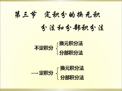 6.3定积分的换元积分法和分部积分法