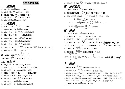 无机化学方程式汇总(详细、全)