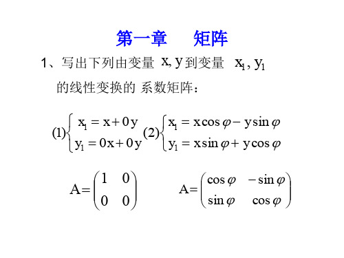 线性代数简明教程-第二版-答案