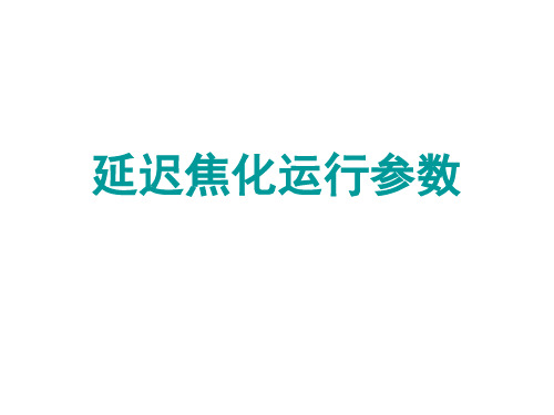 焦化装置运行参数