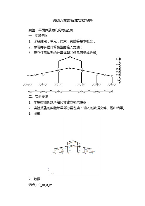 结构力学求解器实验报告