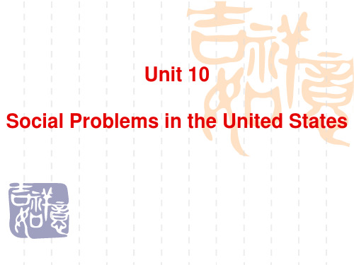 Unit 10 Social Problems in the United States