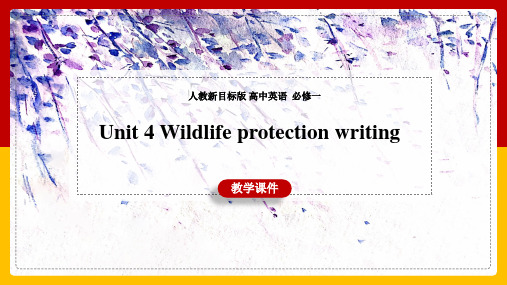 高中英语人教版必修一《unit 4 wildlife protection writing》课件