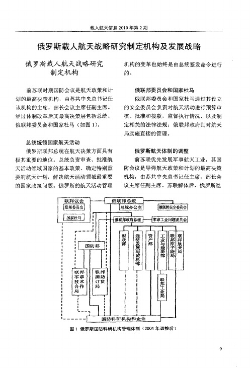 俄罗斯载人航天战略研究制定机构及发展战略