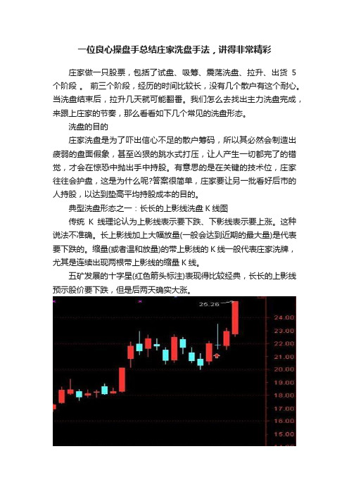 一位良心操盘手总结庄家洗盘手法，讲得非常精彩