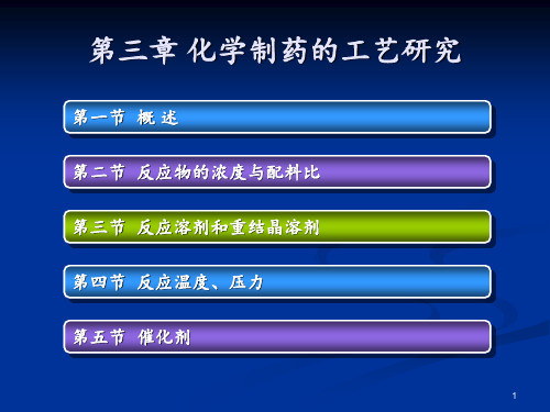 化学制药的工艺研究 ppt课件