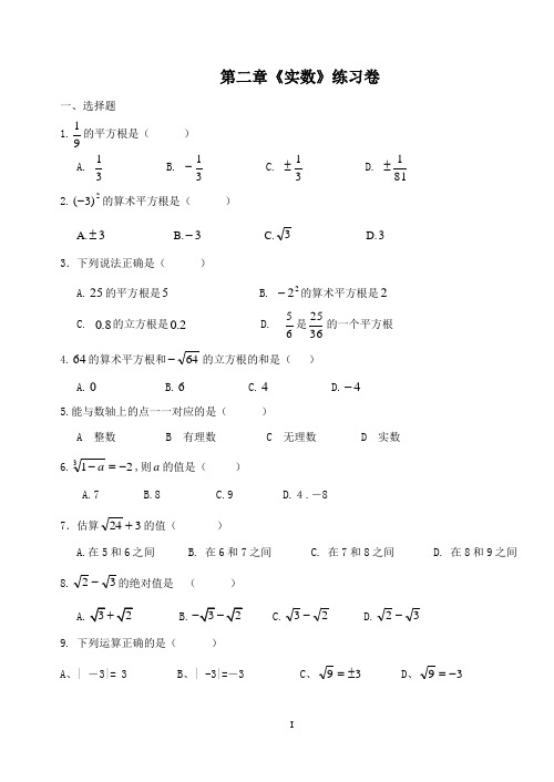 11实数中段练习