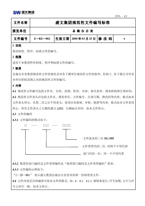 规范性文件编写标准