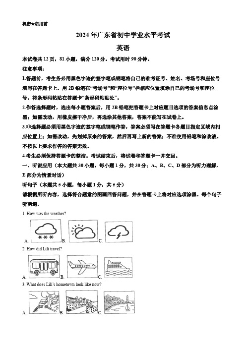 2024年广东省中考英语真题(解析卷)