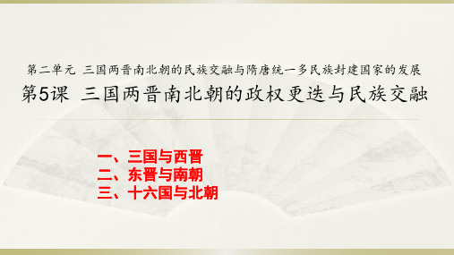 三国两晋南北朝的政权更迭与民族交融ppt课件-【新教材】统编版历史高中必修中外历史纲要上_2