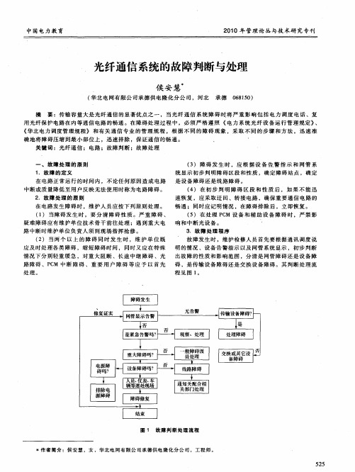 光纤通信系统的故障判断与处理