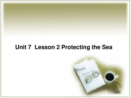 Unit 7 The Sea Lesson 2 Protecting the Sea 课件 3-北师大版高中必修3精品