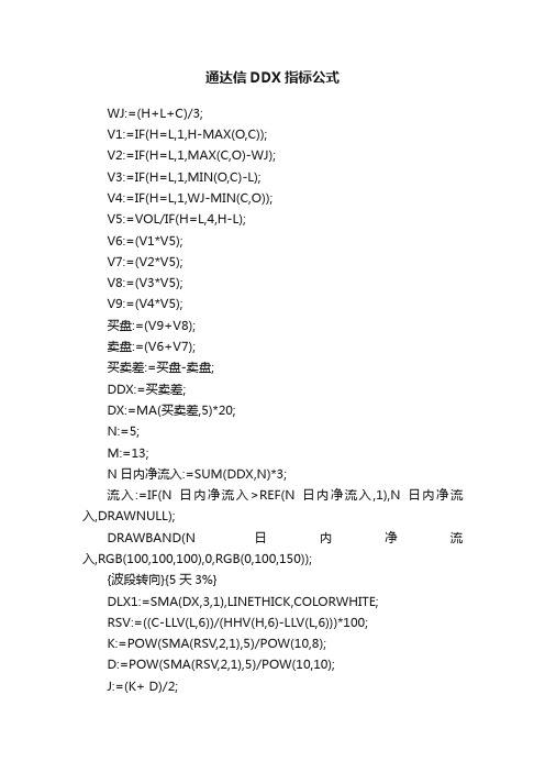 通达信DDX指标公式