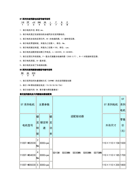 交流伺服电机选型手册范本