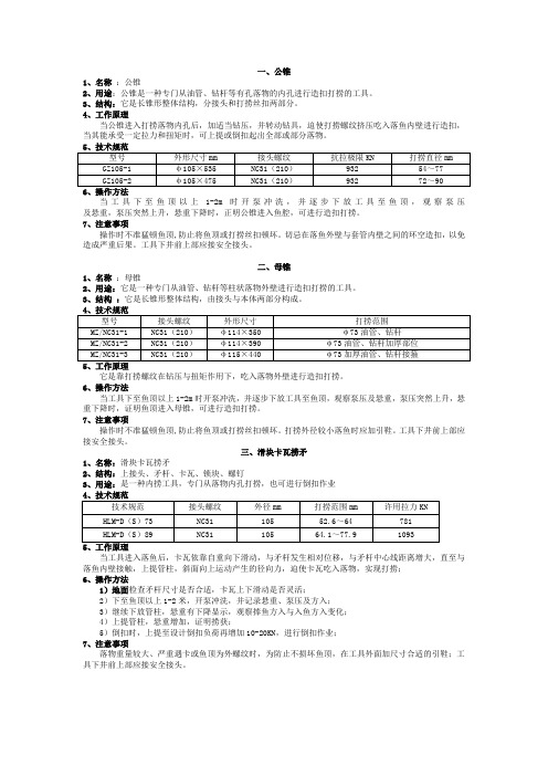 井下作业常用工具20件