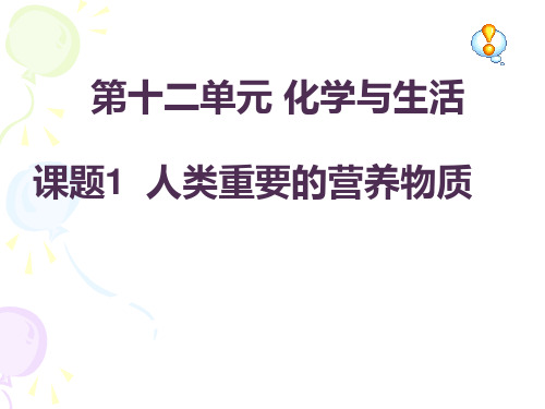 【初中化学】人类重要的营养物质PPT课件4 人教版