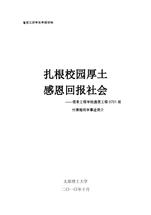 付建梅事迹材料