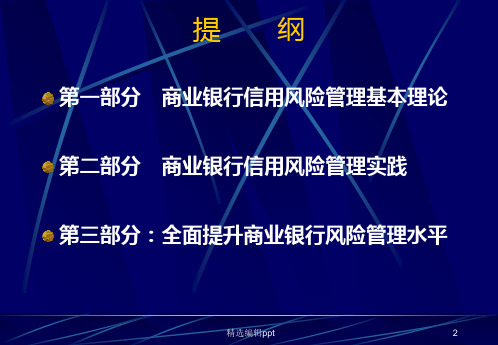 商业银行信用风险管理讲座精ppt课件