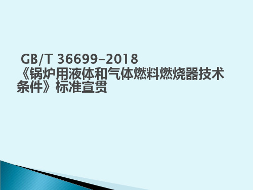 锅炉用液体和气体燃料燃烧器技术条件》标准宣贯-总体介绍