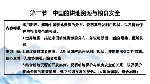 人教版(新教材)高中地理选修3精品课件：2 3中国的耕地资源与粮食安全