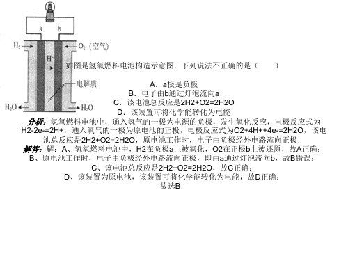 氢氧燃料电池题