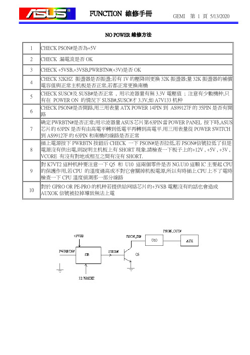 ASUS 主板维修手册