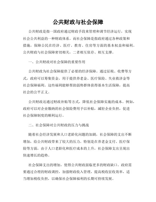 公共财政与社会保障