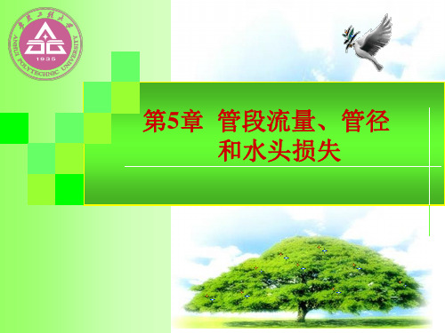 管段流量,管径,水头损失