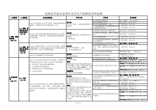 2020危险化学品从业单位安全生产标准化评审标准